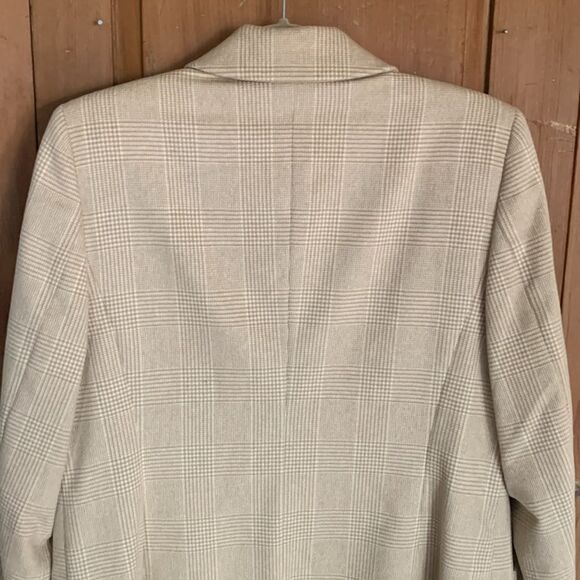 Piacenza for Escada beige houndstooth wool blend blazer - Picture 12 of 13